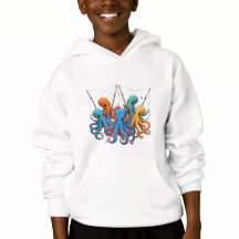 Colorful Octopus Crew – Kids’ Hoodie