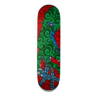 Colorful octopus inspired skate deck