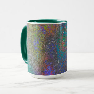 Colorful of smooth skinned shine, aged stain mug