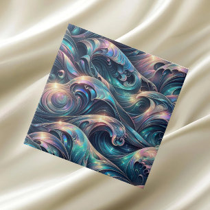 Colorful Opal Ocean Waves Coral Reef Ceramic Tile