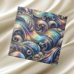 Colorful Opal Ocean Waves Coral Reef Ceramic Tile