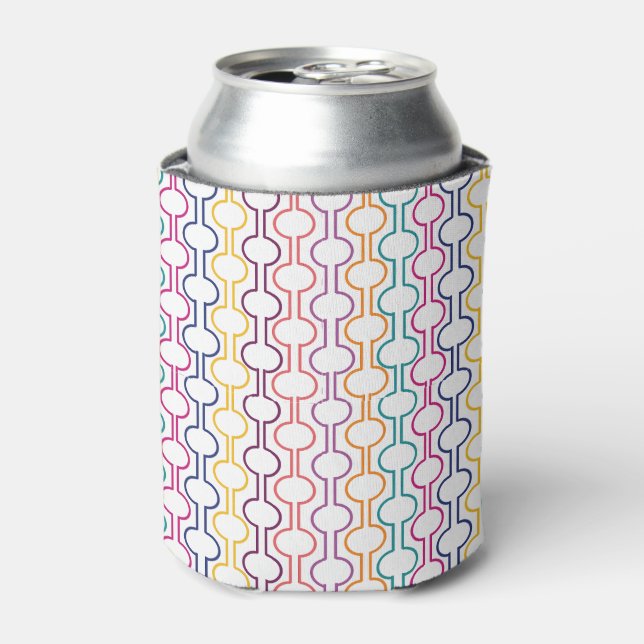 Colorful Open Circles Can Cooler (Can Front)