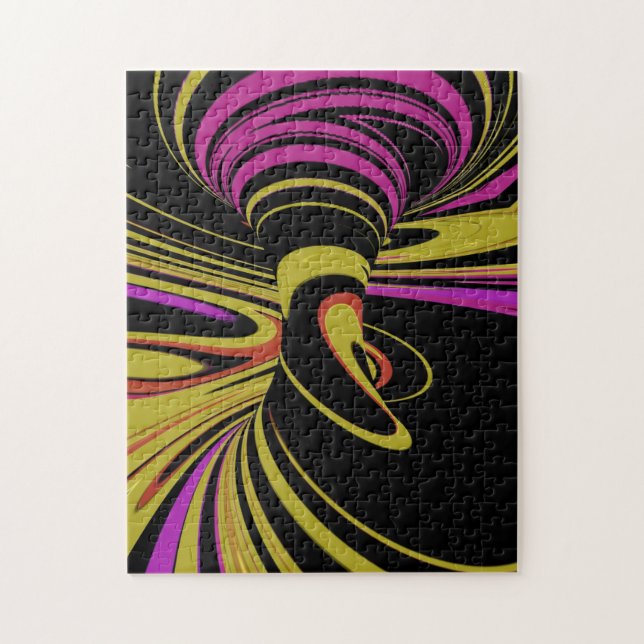 colorful Optical Illusion Jigsaw Puzzle (Vertical)