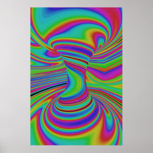 colorful Optical Illusion Poster