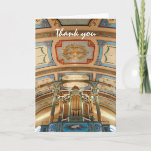 Colorful organ thank you card