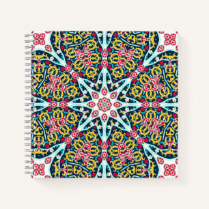 Colorful Ornamental Rosette Mandala Art Notebook