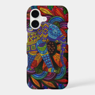 Colorful Ornate Elephant and Mandala
