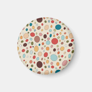 Colorful Oval-icious Pattern Magnet