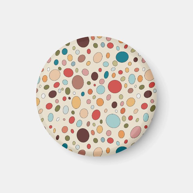 Colorful Oval-icious Pattern Magnet (Front)