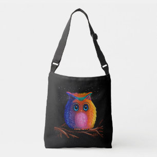 Colorful Owl Crossbody Bag