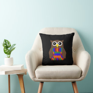 Colorful Owl Cushion