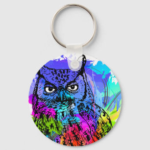 Colorful Owl Keychain