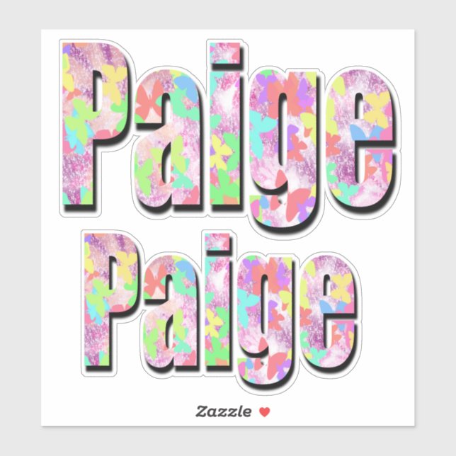 Colorful Paige Name Logos, (Sheet)