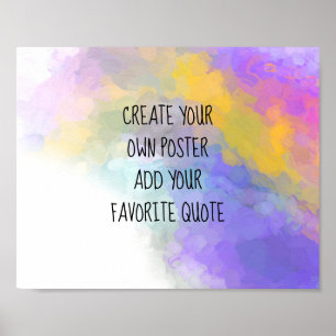 colorful paint colors add your text for custom poster
