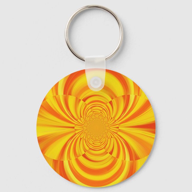 COLORFUL PAINT RAINBOW SWIRL KEY RING (Front)