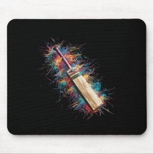 Colorful Paint Splash Cricket T Art Graphic Mouse Mat