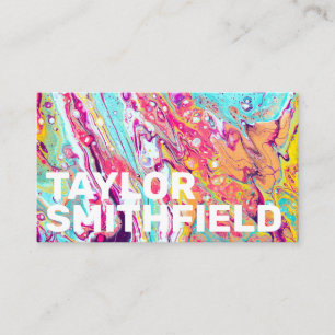 Colorful Paint Splatter Business Card