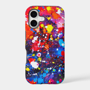 Colorful Paint Splatter Canvas Art