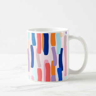 Colorful Paintbrush Stroke Pattern Coffee Mug