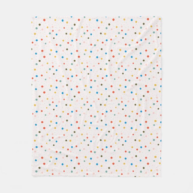 Colorful Painted Dots  Fleece Blanket (Front)