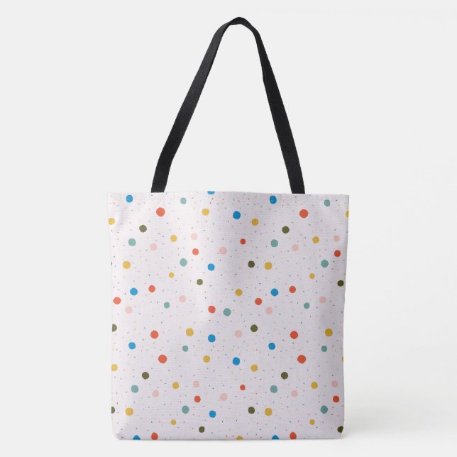Colorful Painted Dots  Tote Bag (Front)