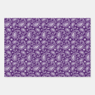 Colorful Paisley Design Wrapping Paper Sheet