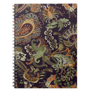 Colorful Paisley pattern. Ethnic vintage wallpaper Notebook