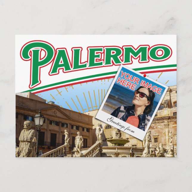 Colorful Palermo Italy photo collage Postcard (Front)