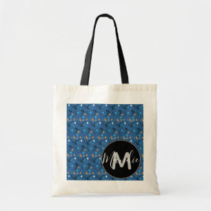 Colorful Palm Tree and Geometric Pattern Tote Bag