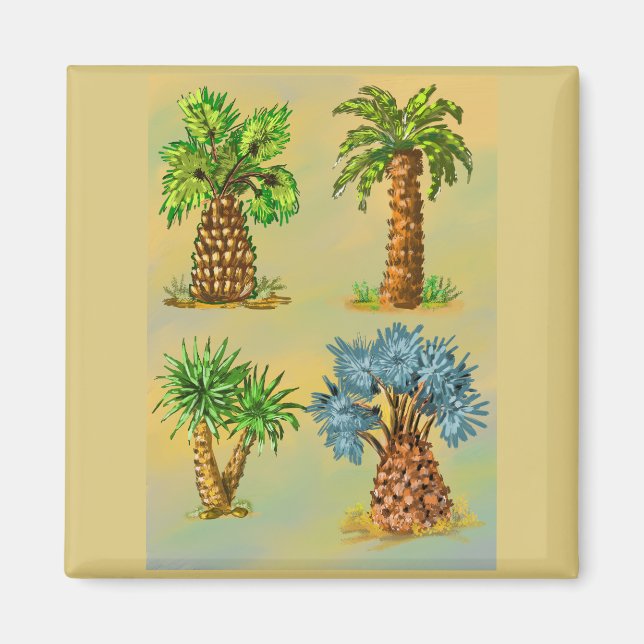 Colorful palm tree varieties. magnet (Front)