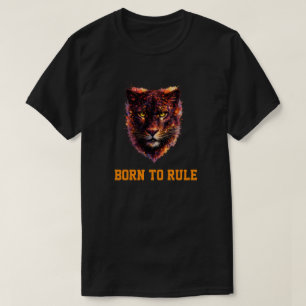 Colorful Panther Face Artistic T-Shirt