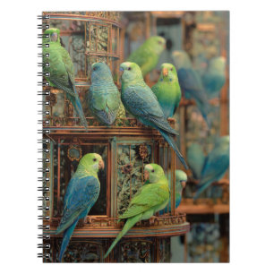 Colorful Parakeets Notebook