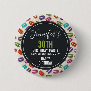 Colorful Parisian Macarons Pattern Birthday 6 Cm Round Badge