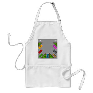 Colorful Parking Lot Overhead View Car Enthusiast Standard Apron