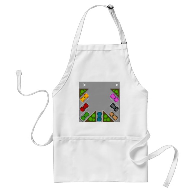 Colorful Parking Lot Overhead View Car Enthusiast Standard Apron (Front)
