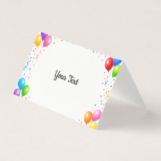 Colorful Party Balloons Confetti Frame Design
