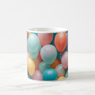 Colorful Party Balloons Pattern  Coffee Mug