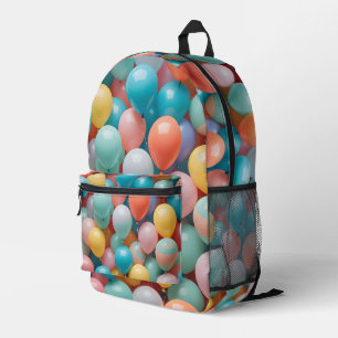 Colorful Party Balloons Pattern  Printed Backpack