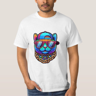 colorful party cat T-Shirt