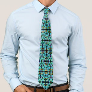Colorful Pastel Dots Translucent Repeat Pattern Tie
