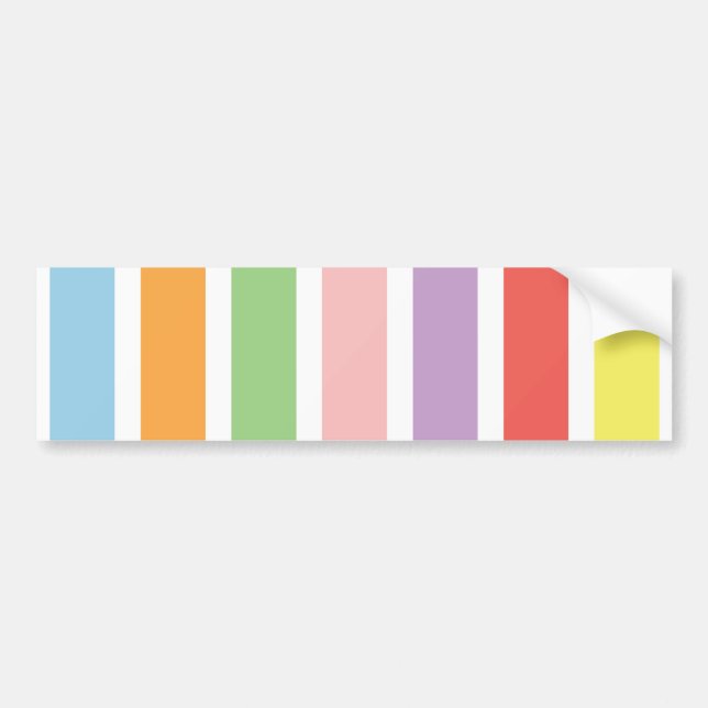 Colorful Pastel Hues Bumper Sticker (Front)