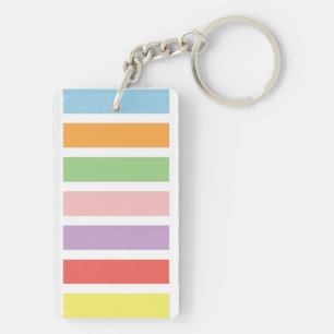Colorful Pastel Hues Key Ring