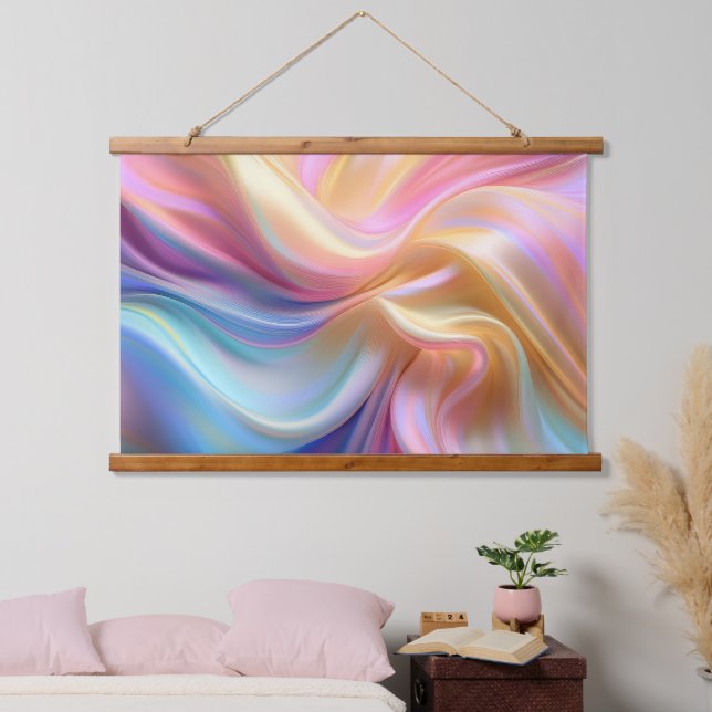 Colorful Pastel Silk Hanging Tapestry (Bedroom)