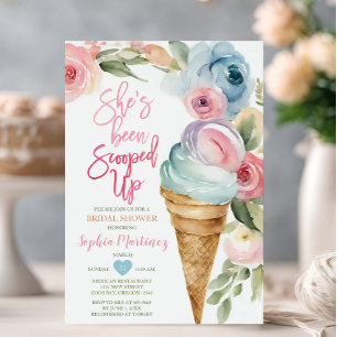 Colorful Pastel Summer Ice Cream Bridal Shower Invitation