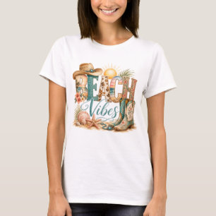 COLORFUL PASTEL TROPICAL BEACH VIBES T-Shirt