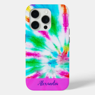 COLORFUL PASTER ABSTRACT DESIGN TIE-DYE iPhone 15 PRO CASE