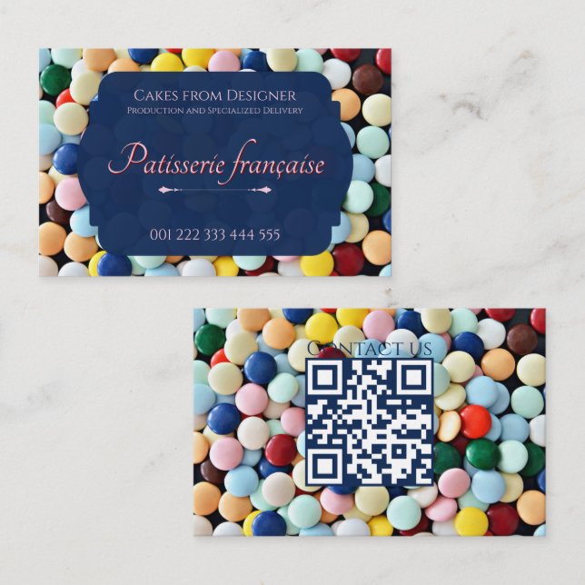 Colorful pastry studio business card (Front/Back)