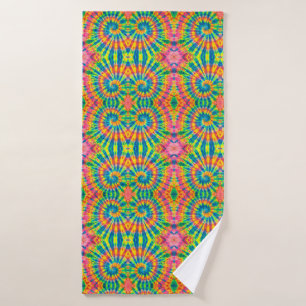 Colorful Patterns Tie-dye Hippie Bath Towel