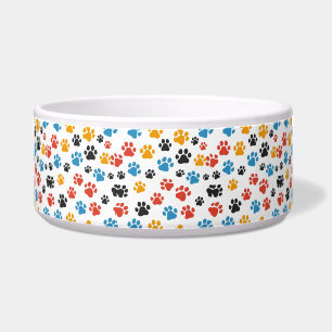 Colorful Paw Dog Bowl