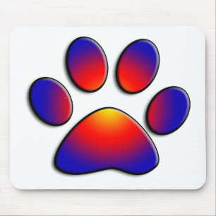 COLORFUL PAW MOUSE MAT